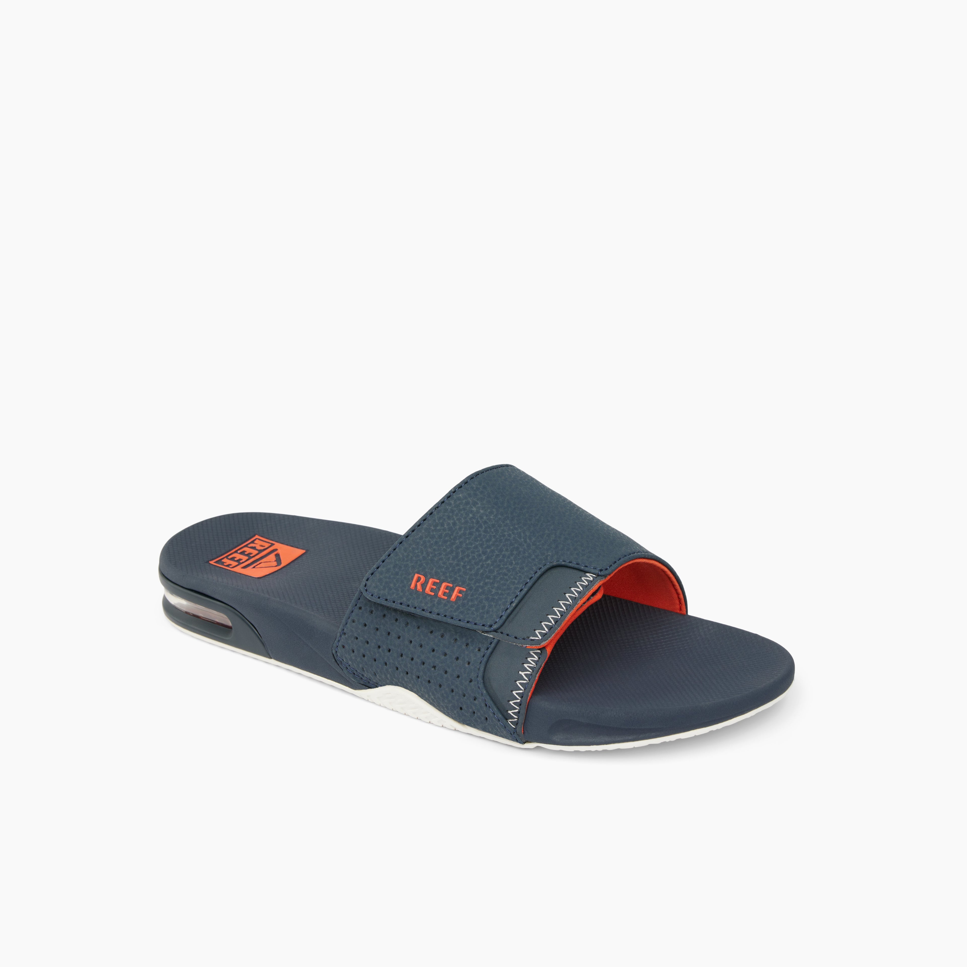 Fanning Slide - Navy/Orange/White