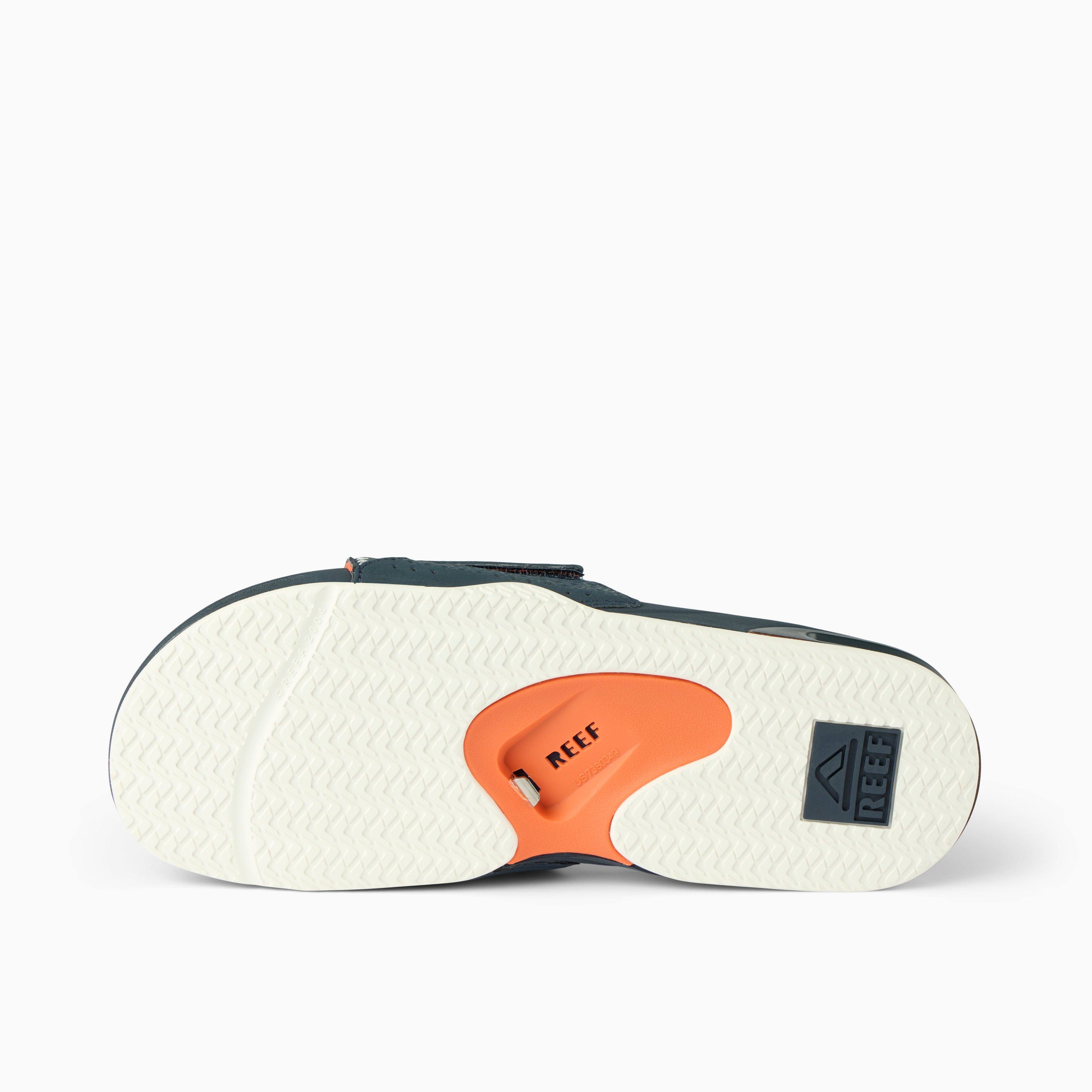 Fanning Slide - Navy/Orange/White