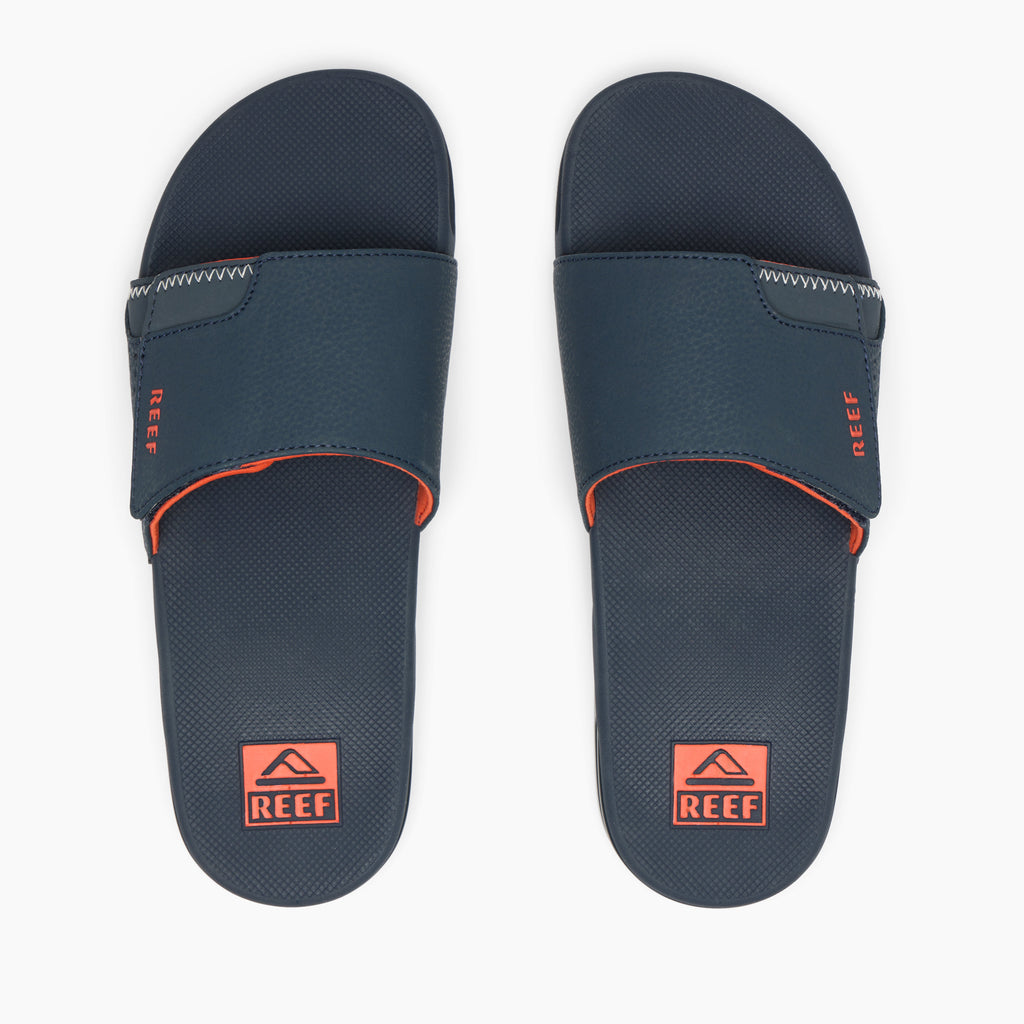 Fanning Slide - Navy/Orange/White
