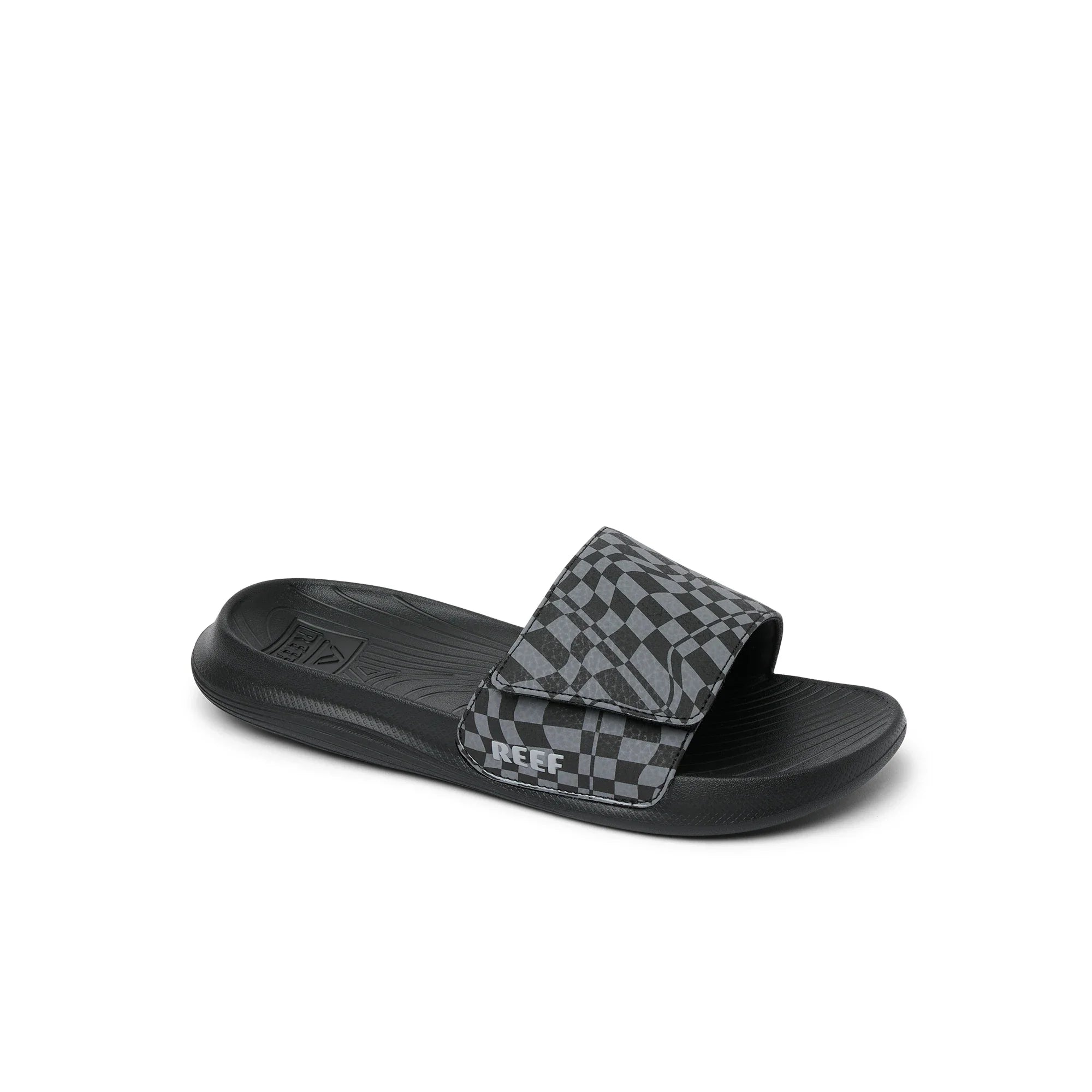 Kids Salty Slide - Black Swell Checker